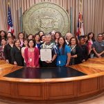 State payroll professionals join Gov. Ige for Payroll Week proclamation.